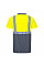 S479 Yellow/Grey Hi-Vis Contrast Polo Shirt S/S