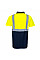 S479 Yellow/Navy Hi-Vis Contrast Polo Shirt S/S