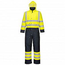 S485 Yellow/Navy Hi-Vis Contrast Winter Coverall