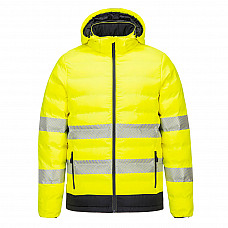 S548 Yellow/Black Hi-Vis Ultrasonic Heated Tunnel Jacket