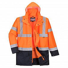 S766 Orange/Navy Hi-Vis 5-in-1 Contrast Essential Jacket