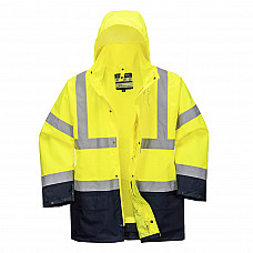 S766 Yellow/Navy Hi-Vis 5-in-1 Contrast Essential Jacket