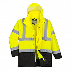 S768 Yellow/Black Hi-Vis 5-in-1 Contrast Executive Jacket