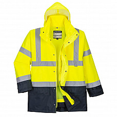 S768 Yellow/Navy Hi-Vis 5-in-1 Contrast Executive Jacket