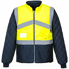 S769 Yellow/Navy Hi-Vis Breathable 2-in-1 Contrast Reversible Jacket