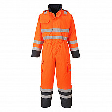 S775 Orange/Navy Bizflame Rain Hi-Vis Multi Coverall