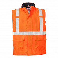 S776 Orange Bizflame Rain Hi-Vis Anti-static FR Bodywarmer