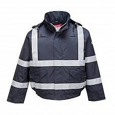 S783 Navy Bizflame Rain FR Multi Protection Bomber Jacket