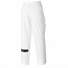 S817 White Tall Painters Trousers