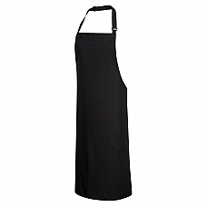 S840 Black Cotton Bib Apron