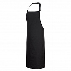 S841 Black Polycotton Bib Apron