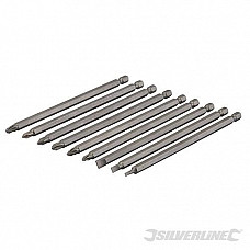 Silverline Extra-Long Power Bit Set 9pce