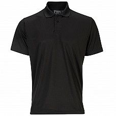 Supertouch Black Bird Eye Polo Shirt