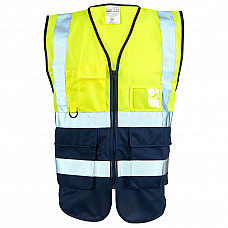 Supertouch Hi Vis Yellow 2 Tone Executive Vest