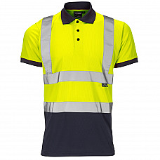 Supertouch Hi-Vis 2 Tone Yellow Polo Shirt