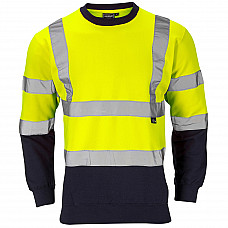 Supertouch Hi-Vis 2 Tone Yellow Sweatshirt