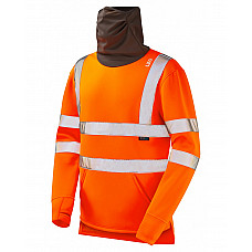 COMBESGATE ISO 20471 Cl 3 EcoViz AL Snood Sweatshirt HV ORANGE