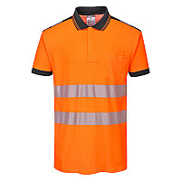 T180 Orange/Black PW3 Hi-Vis Cotton Comfort Polo Shirt S/S