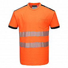 T181 Orange/Black PW3 Hi-Vis Cotton Comfort T-Shirt S/S