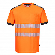 T181 Orange/Grey PW3 Hi-Vis Cotton Comfort T-Shirt S/S