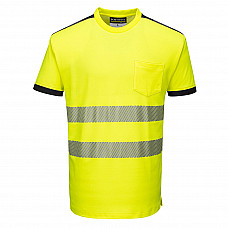 T181 Yellow/Black PW3 Hi-Vis Cotton Comfort T-Shirt S/S