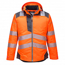 T400 Orange/Grey PW3 Hi-Vis Winter Jacket