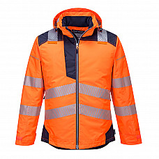 T400 Orange/Navy PW3 Hi-Vis Winter Jacket