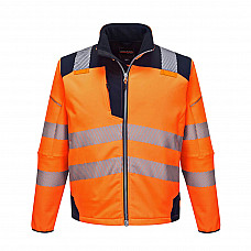 T402 Orange/Navy PW3 Hi-Vis Softshell (3L)