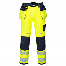 T501 Yellow/Navy PW3 Hi-Vis Holster Pocket Work Trousers