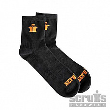 Scruffs Worker Lite Socks Black 3pk