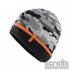 Scruffs Trade Camo Beanie Grey