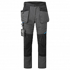 T719 Metal Grey WX3 Slim Fit Holster Trousers