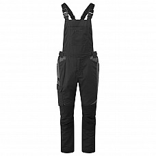 T746 Black WX3 Industrial Wash Bib and Brace