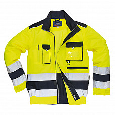 TX50 Yellow/Navy Lille Hi-Vis Contrast Bomber Jacket