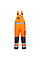 TX52 Orange/Navy Dijon Hi-Vis Contrast Work Bib and Brace