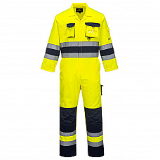 TX55 Yellow/Navy Nantes Hi-Vis Contrast Work Coverall