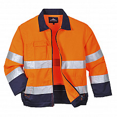 TX70 Orange/Navy Madrid Hi-Vis Contrast Bomber Jacket