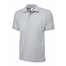 UC102 Heather Grey Heavyweight Poloshirt