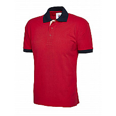 UC107 Red Contrast Poloshirt