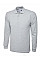 UC113 Heather Grey Longsleeve Classic Poloshirt