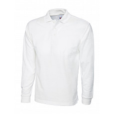 UC113 White Longsleeve Classic Poloshirt