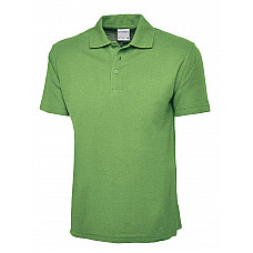 UC114 Lime Mens Active Cotton Poloshirt