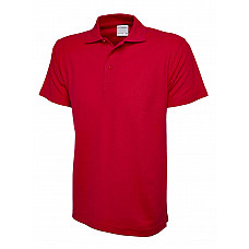 UC114 Red Mens Active Cotton Poloshirt