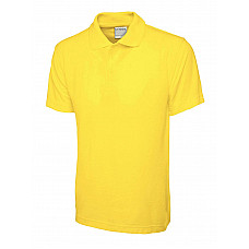 UC114 Yellow Mens Active Cotton Poloshirt