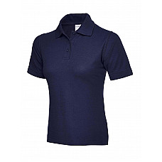 UC115 French Navy Ladies Active Cotton Poloshirt