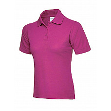 UC115 Hot Pink Ladies Active Cotton Poloshirt