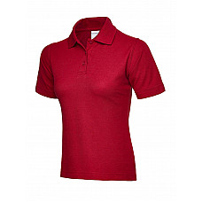 UC115 Red Ladies Active Cotton Poloshirt