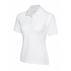 UC115 White Ladies Active Cotton Poloshirt