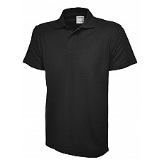 UC116 Black Childrens Active Cotton Poloshirt