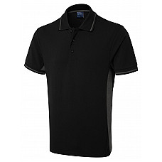 UC117 Black/Charcoal Two Tone Polo Shirt